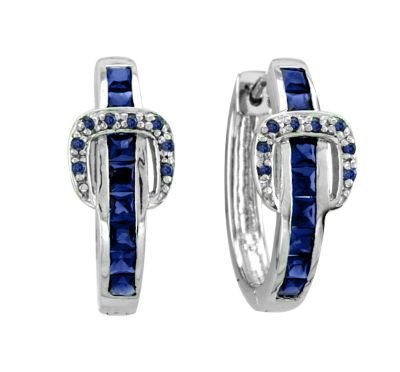 Kelly Herd Channel Set Buckle Earrings