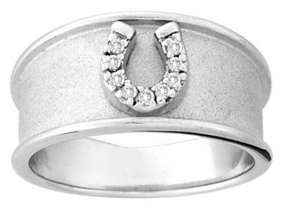 Kelly Herd Wide Band Horseshoe Ring