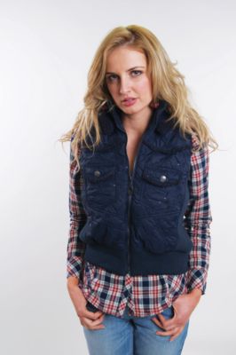 Cowgirl Up Quilted Vest<font color=#000080>- SIZE:  Large  COLOR:  Navy</font> Best Price