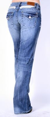 Adiktd Ladies Winged Riser Jeans<font color=#000080>- SIZE:  8 Regular  COLOR:  Lt Stonewash</font> Best Price