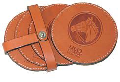 LILO Round Leather Coasters