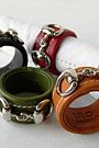 LILO Leather Bit 4-Set Napkin Ring