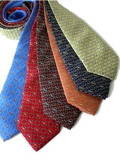 LILO Men's Links and Horses Equestrian Design Silk Tie