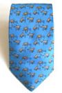 LILO Men's Up and Over Equestrian Design Silk Tie