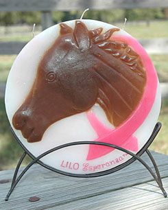 LILO "Equestrians for the Cause" Candle Plate with Metal Stand