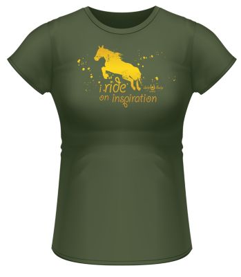 Lucky Bucky Ladies I Ride On Inspiration Tee Shirt