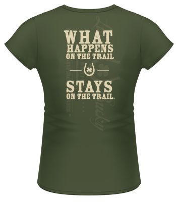 Lucky Bucky Ladies What Happens On The Trail Tee Shirt