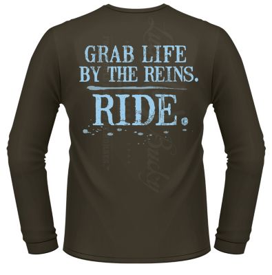 Lucky Bucky Unisex Grab Life Long Sleeve Tee Shirt