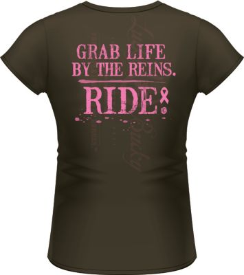 Lucky Bucky Ladies "Grab Life ..." Tee Shirt 