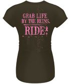 Lucky Bucky Junior Grab Life By The Reins Tee Shirt Best Price