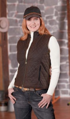 Outback Trading Ladies Quilted Oilskin Vest