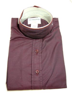 Pale Horse Childs Long Sleeve Cotton Show Shirt<font color=#000080>- Size:  12  Color:  DK Burgundy</font> Best Price