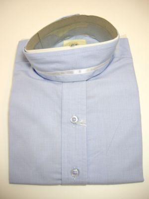 Pale Horse Childs Long Sleeve Cotton Show Shirt<font color=#000080>- Size:  12  Color:  Blue miniCheck</font> Best Price