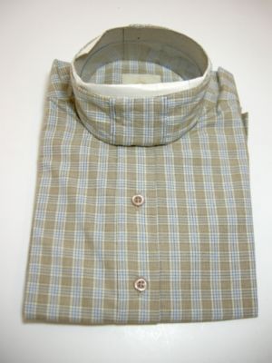 Pale Horse Childs Long Sleeve Cotton Show Shirt<font color=#000080>- Size:  10  Color:  Blue/Tan Check</font> Best Price