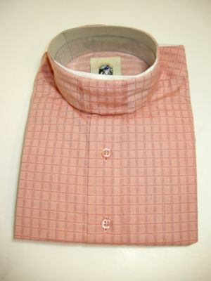 Pale Horse Childs Long Sleeve Cotton Show Shirt<font color=#000080>- Size:  12  Color:  Salmon Check</font> Best Price
