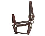 Perri's Leather Collection Track Style Leather Turnout Halter with Snap at Throat