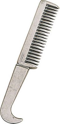 Perri's Leather Aluminum Pulling Comb with Hoofpick