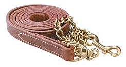 Perri's Leather Lead with Solid Brass Chain