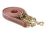 Perri's Leather Lead with Solid Brass Chain