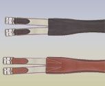 Perri's Leather Collection Leather Overlay Girth