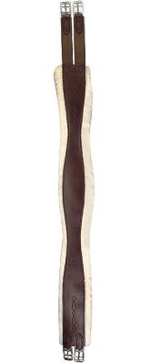 Perri's Leather Collection Leather Sheepskin Overlay Girth