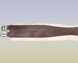 Perri's Leather Collection Leather Sheepskin Overlay Girth