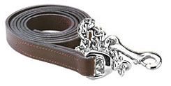 Perri's Leather Lead with Chrome Plate Chain