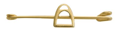 Perri's Leather Jewelry Stirrup Stock Pin Gold
