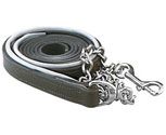 Perri's Leather Padded Lead With Brass Chain