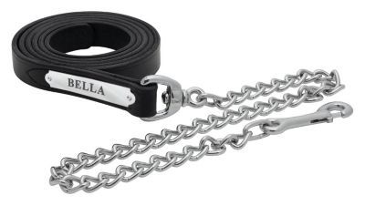 Perri's Custom 1 Leather Lead with Silver Chain Best Price