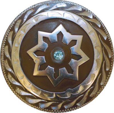 Metalab Antique Blue Rhinestone Concho with Loop Best Price