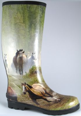 Smoky Mountain Ladies Running Horses Rubber Boots