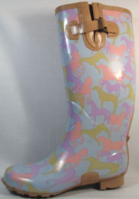 Smoky Mountain Ladies Painted Ponies Rubber Boots