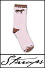 Stirrups Clothing Ladies Checkered Horse Crew Sock
