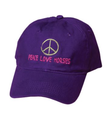Stirrups Adult Peace Love Horses Ball Cap