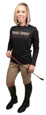 Stirrups Ladies Hunter Jumper Tartan Long Sleeve Tee Shirt