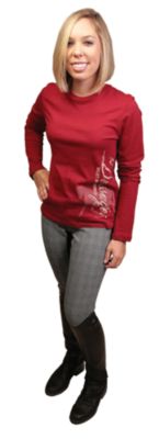 Stirrups Ladies Ballet On Horseback Long Sleeve Tee Shirt