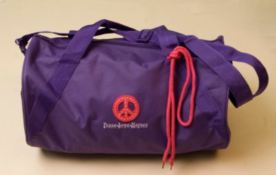 Stirrups Peace Sign Applique Duffle Bag Best Price