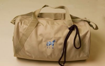 Stirrups Blue Plaid Horse Duffle Bag Best Price