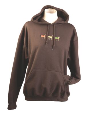 Stirrups Adult Blanketed Horses Hoodie