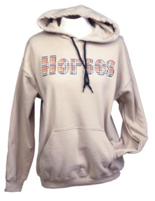 Stirrups Adult Plus Size Horses Tartan Pld Hoodie plus size tops shirts blouses