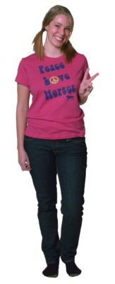 Stirrups Ladies Peace Love Horses Tee Shirt (SC00634) Stirrups Ladies Peace Love Horses Tee Shirt (SC00634)