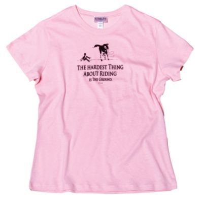 Stirrups Ladies The Hardest Thing About Riding Tee Shirt (SC00639) Stirrups Ladies The Hardest Thing About Riding Tee Shirt (SC00639)