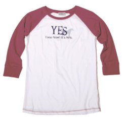 Stirrups Ladies Yes I Was Raised In a Barn 3/4 Sleeve Tee Shirt (SC00641) Stirrups Ladies Yes I Was Raised In a Barn 3/4 Sleeve Tee Shirt (SC00641)