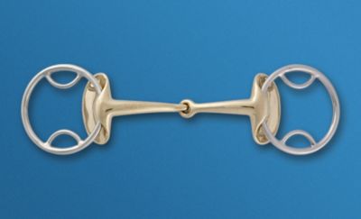 Stubben Steeltec Single Joint Golden Wings 4 in 1 Gag Bit