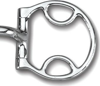 Myler Western Dee Ring Bit with Hooks