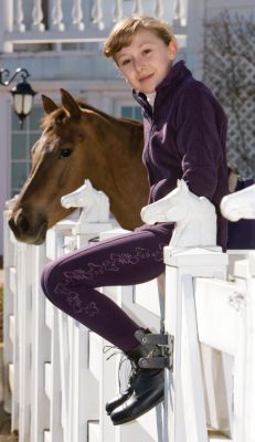 Irideon Kids Stirrup Print Power Stretch Riding Tights