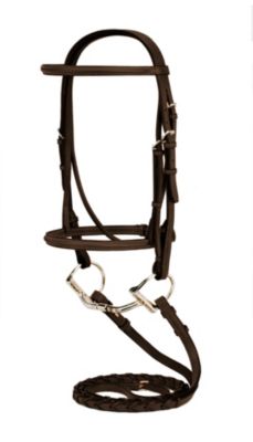 Silverleaf Plain Raised Bridle with Reins