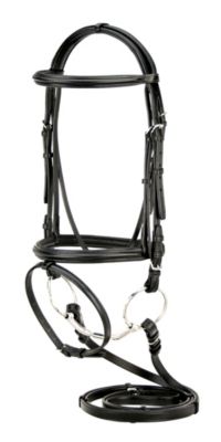 Siverleaf Plain Padded Dressage Bridle with Flash/Reins