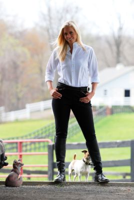 Tailored Sportsman Ladies Leopard Trim Riding Breeches